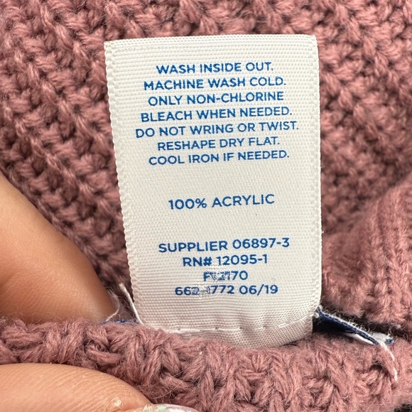 Arizona Jean Co. Mauve Knit Sweater Size Large - Picture 8 of 8